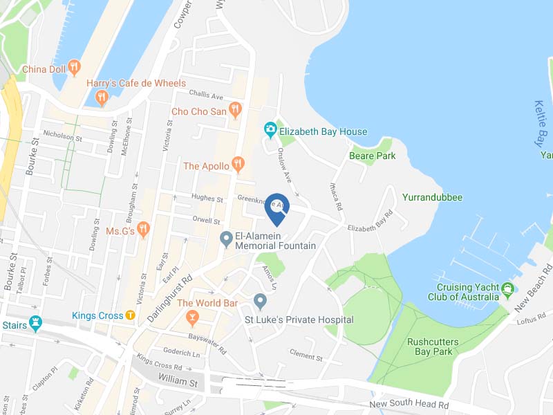 Home Buyer in Elizabeth Bay, Sydney - Map