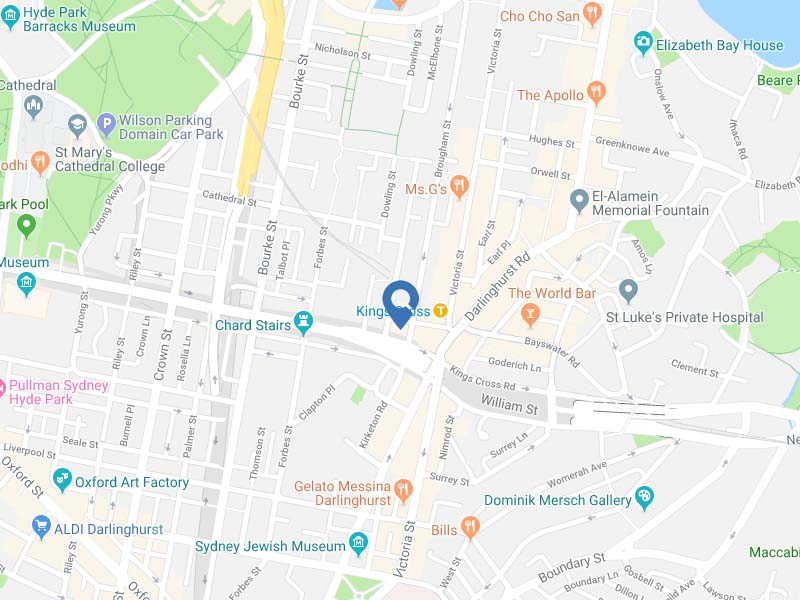 Buyers Agent Purchase in William st Woolloomooloo, Sydney - Map