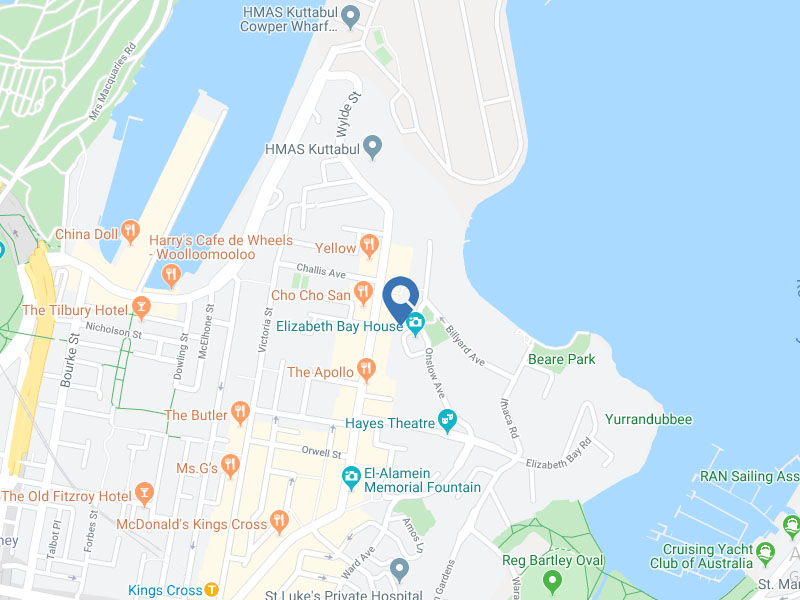 Buyers Agent Purchase in Elizabeth Bay, Sydney - Map