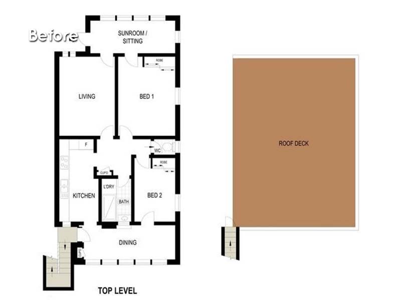 Warehouse Apartment in Harbourview, Sydney - Plans Before