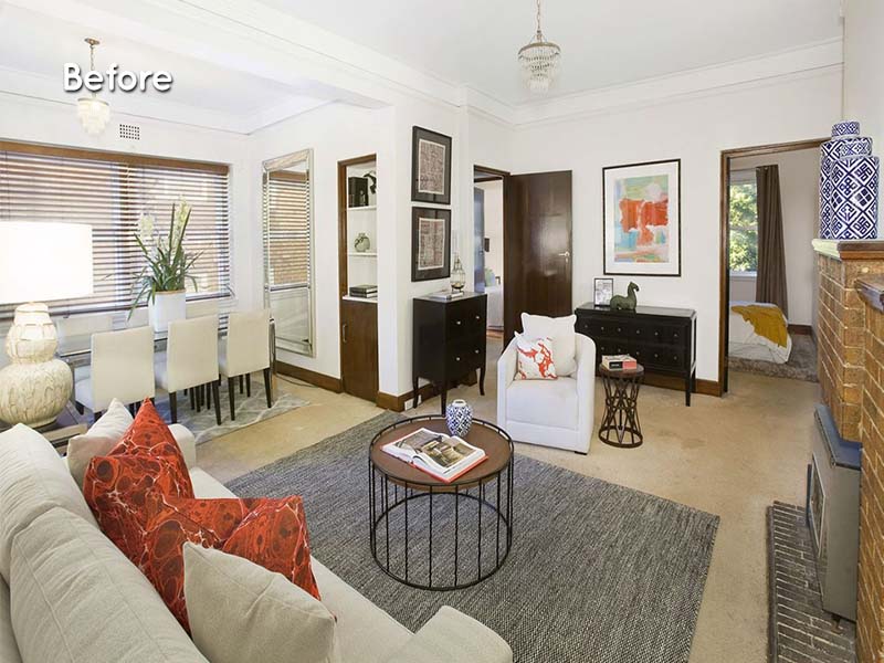 Renovation Purchase in Art Deco, Sydney - Living Room Before