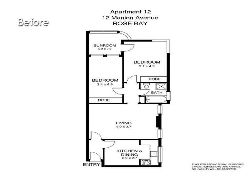 Character Home with a View - Floorplan Before